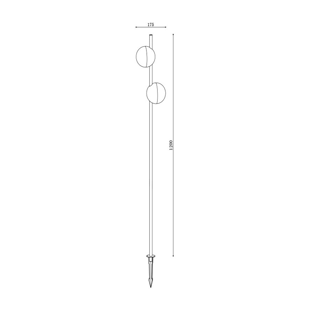Garden Light PLX 8009-B Spike Size