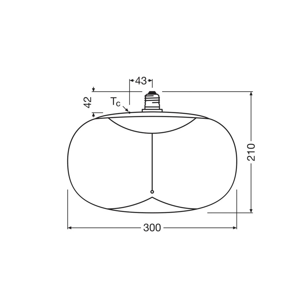 Single pendant light PLX 5009 Size