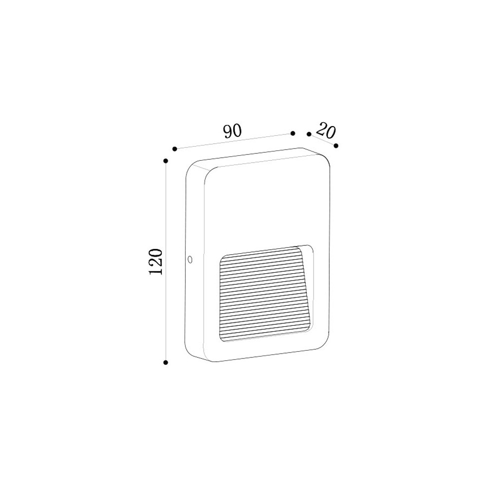 Stair light 2W PLX 4004 Size