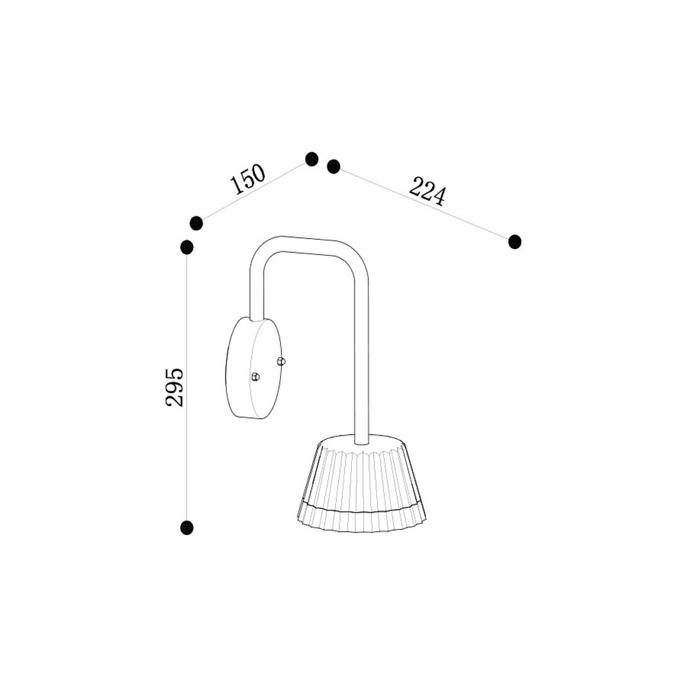 Garden Wall Light PLX 8007-W Size