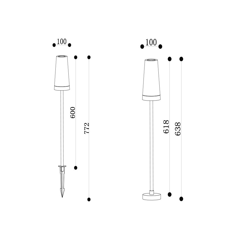 Garden Light PLX 8006-B Size