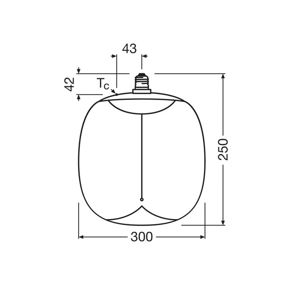 Single pendant light PLX 5011 Size