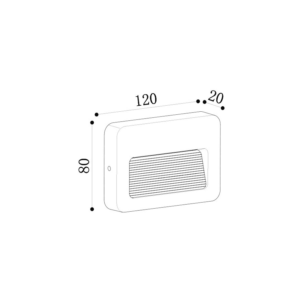 Stair light 2W PLX 4005 Size