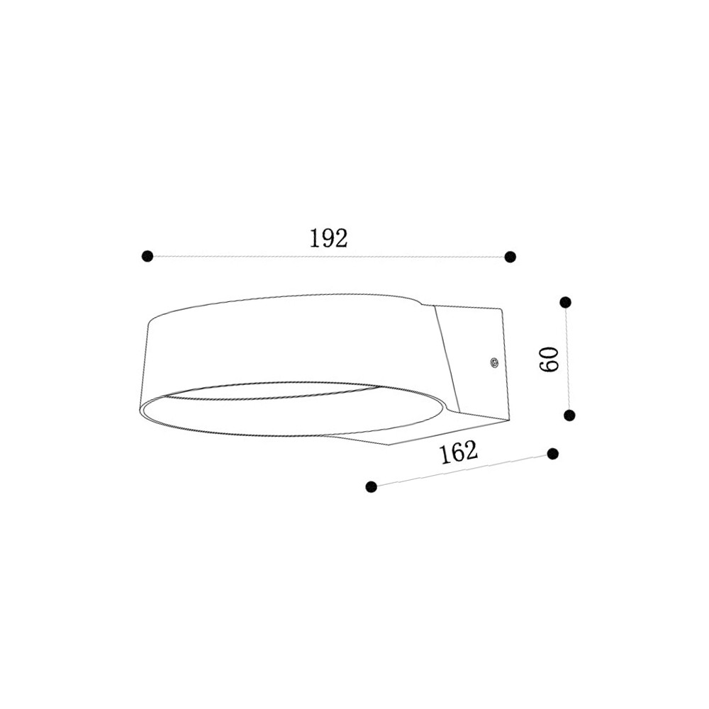 Garden Wall Light PLX 8004-W Size