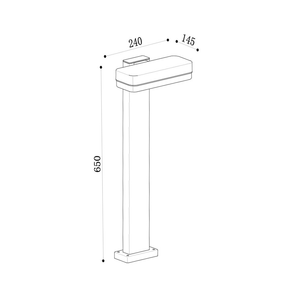 Garden Light 10W PLX 8005-B Size