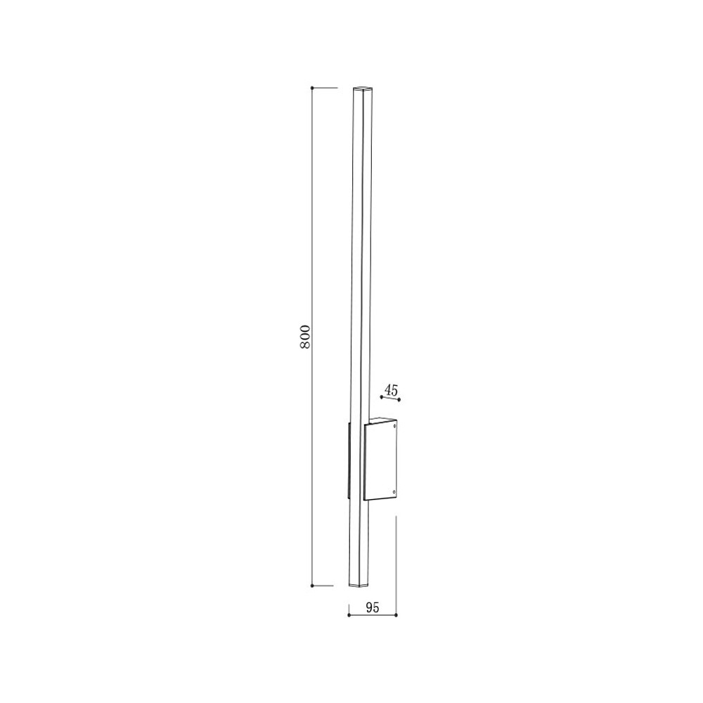 Garden Wall Light PLX 8010-W Size
